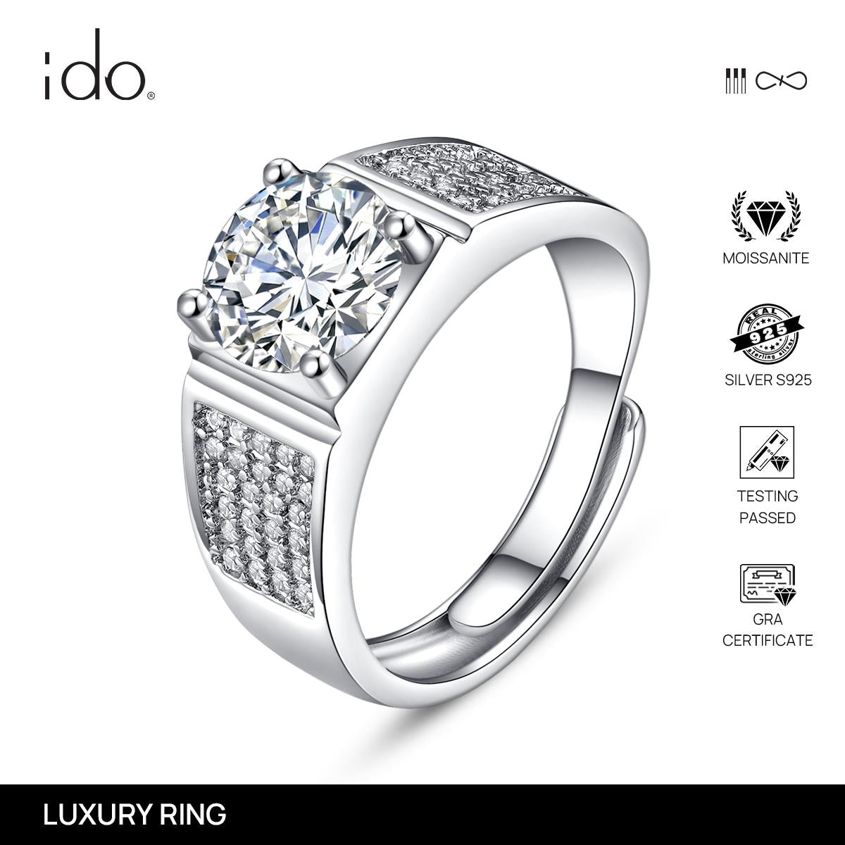 Pria Luxury Ring - R31 Silver 925 Moissanite