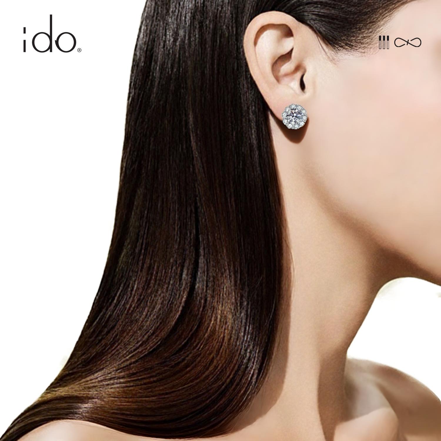 Sunflower Earing - E07 Silver 925 Moissanite