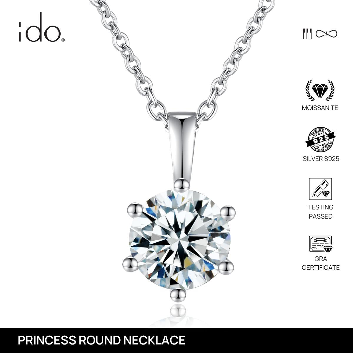 Femilist Necklace - N02 Silver 925 Moissanite