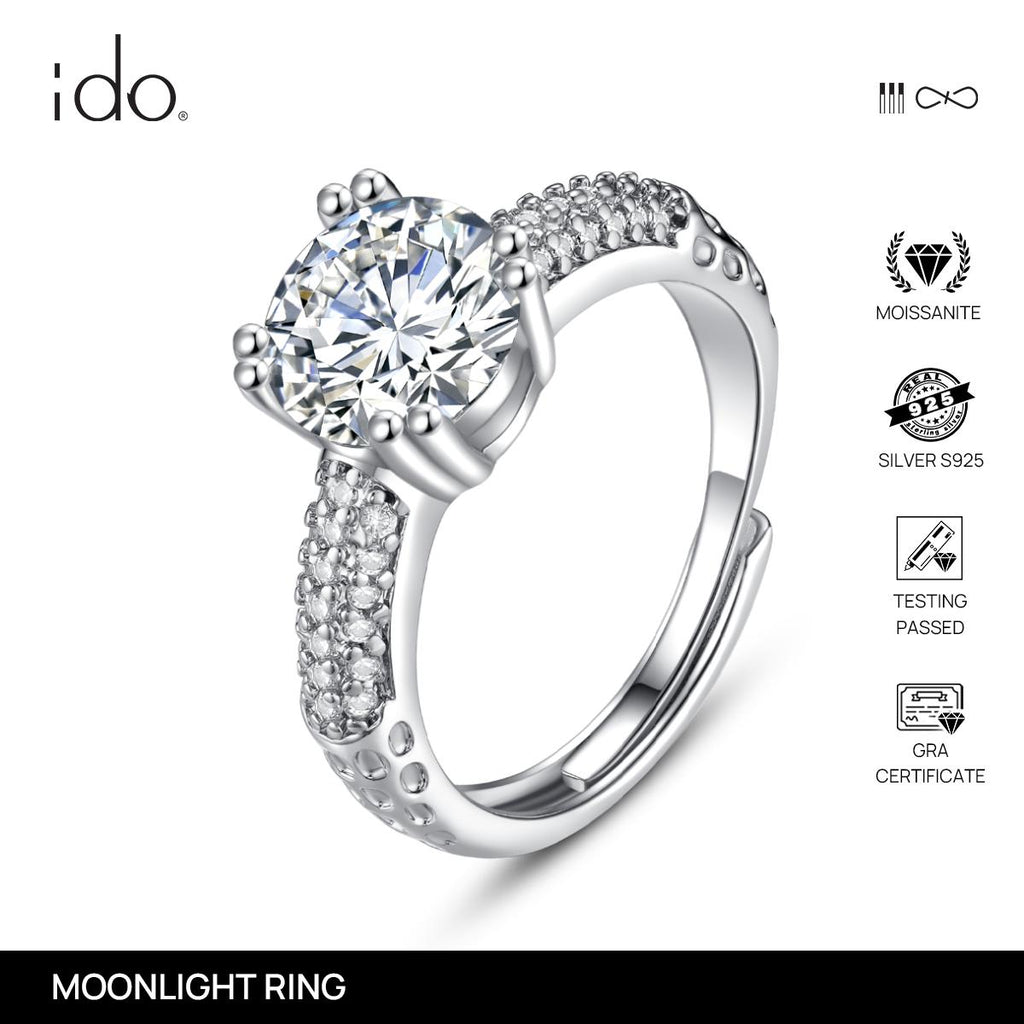 Moonlight Ring - R20 Silver 925 Moissanite