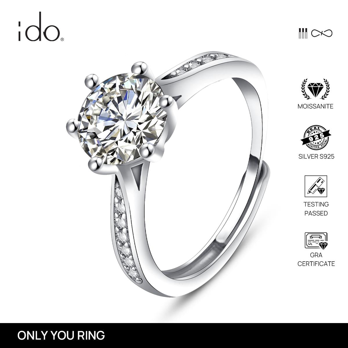 Only You Ring - R11 Silver 925 Moissanite