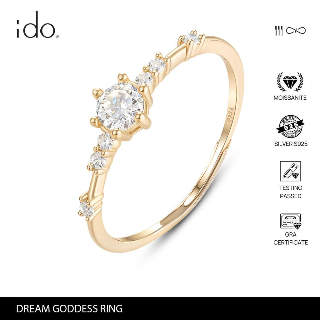 Dream Goddess Ring - R87 CG Silver 925 Moissanite