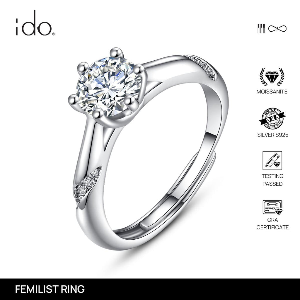 Femilist Ring - R02 Silver 925 Moissanite