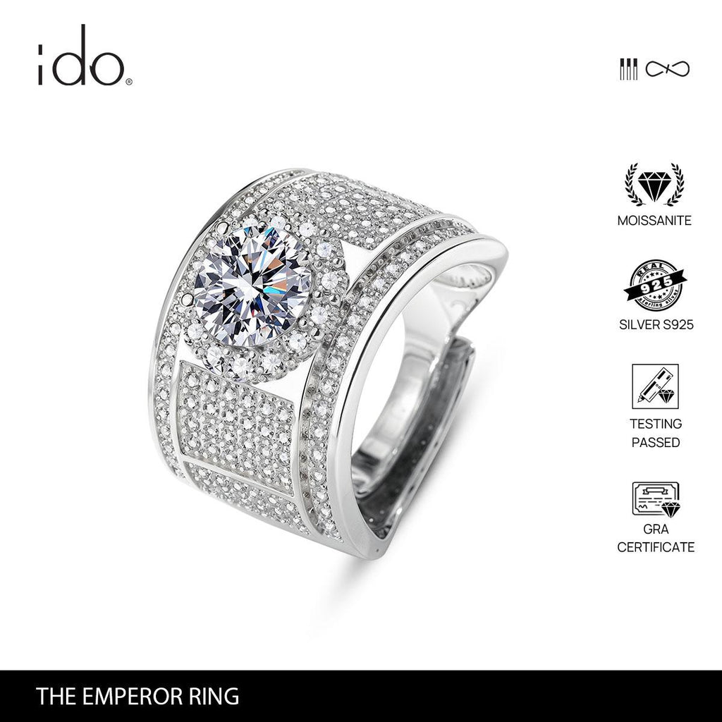 The Emperor Ring - R81 Silver 925 Moissanite