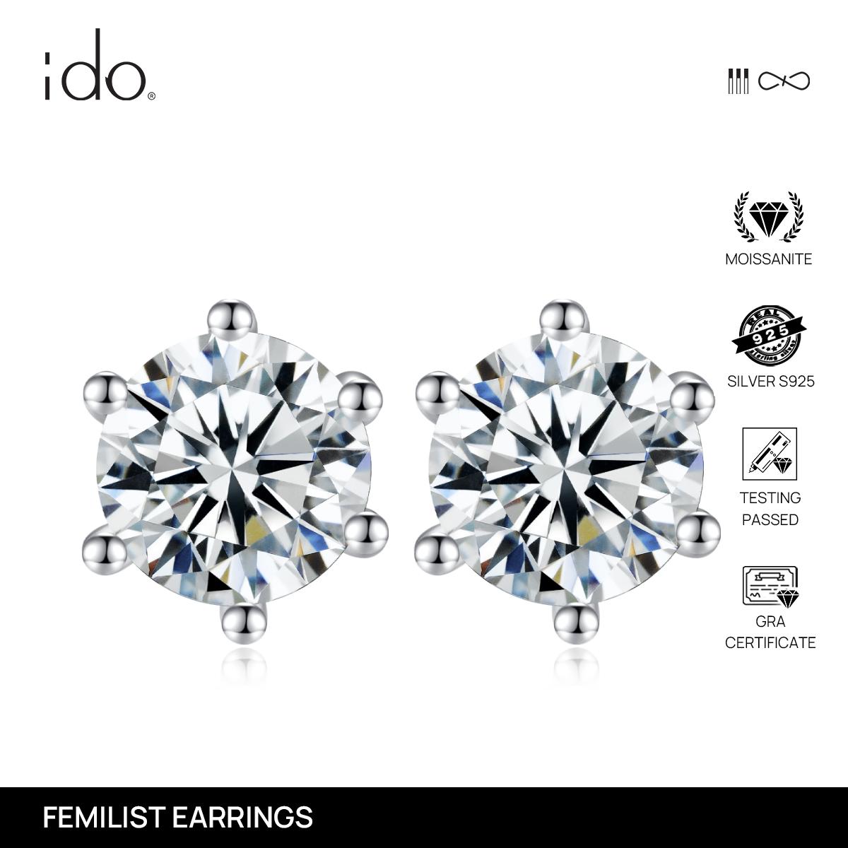 Femilist Earing - E02 Silver 925 Moissanite