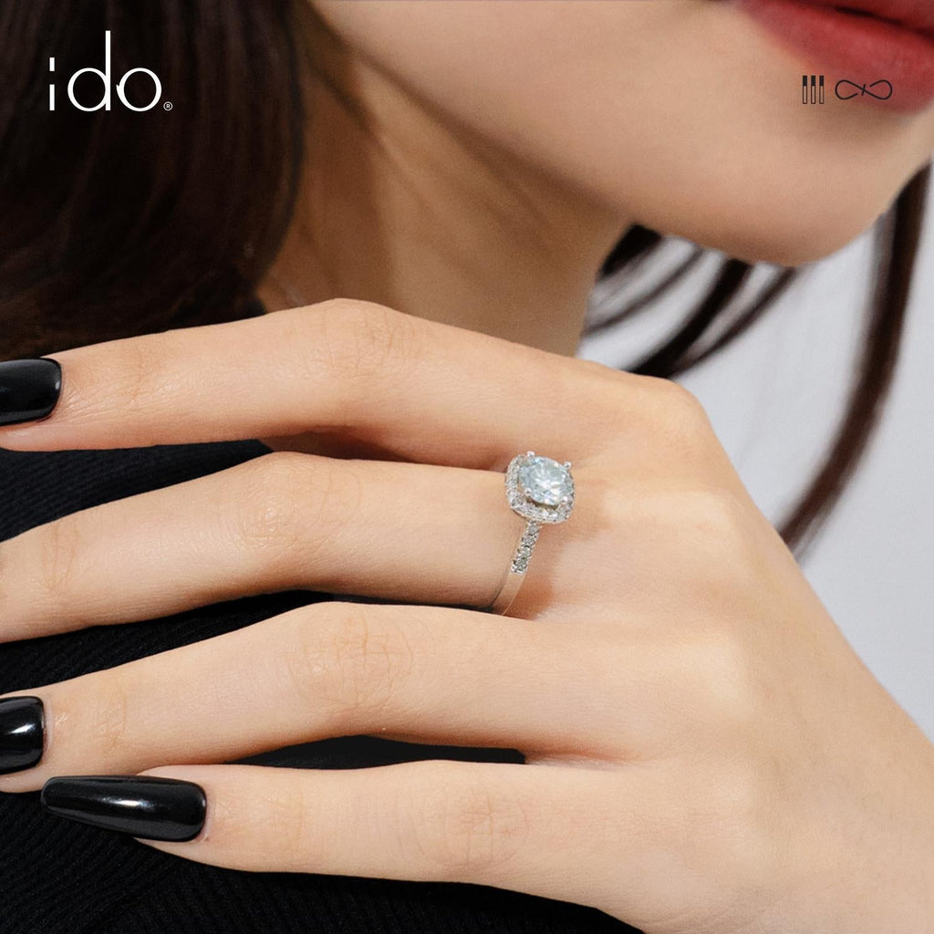 Princess Purse Ring - R01 Silver 925 Moissanite