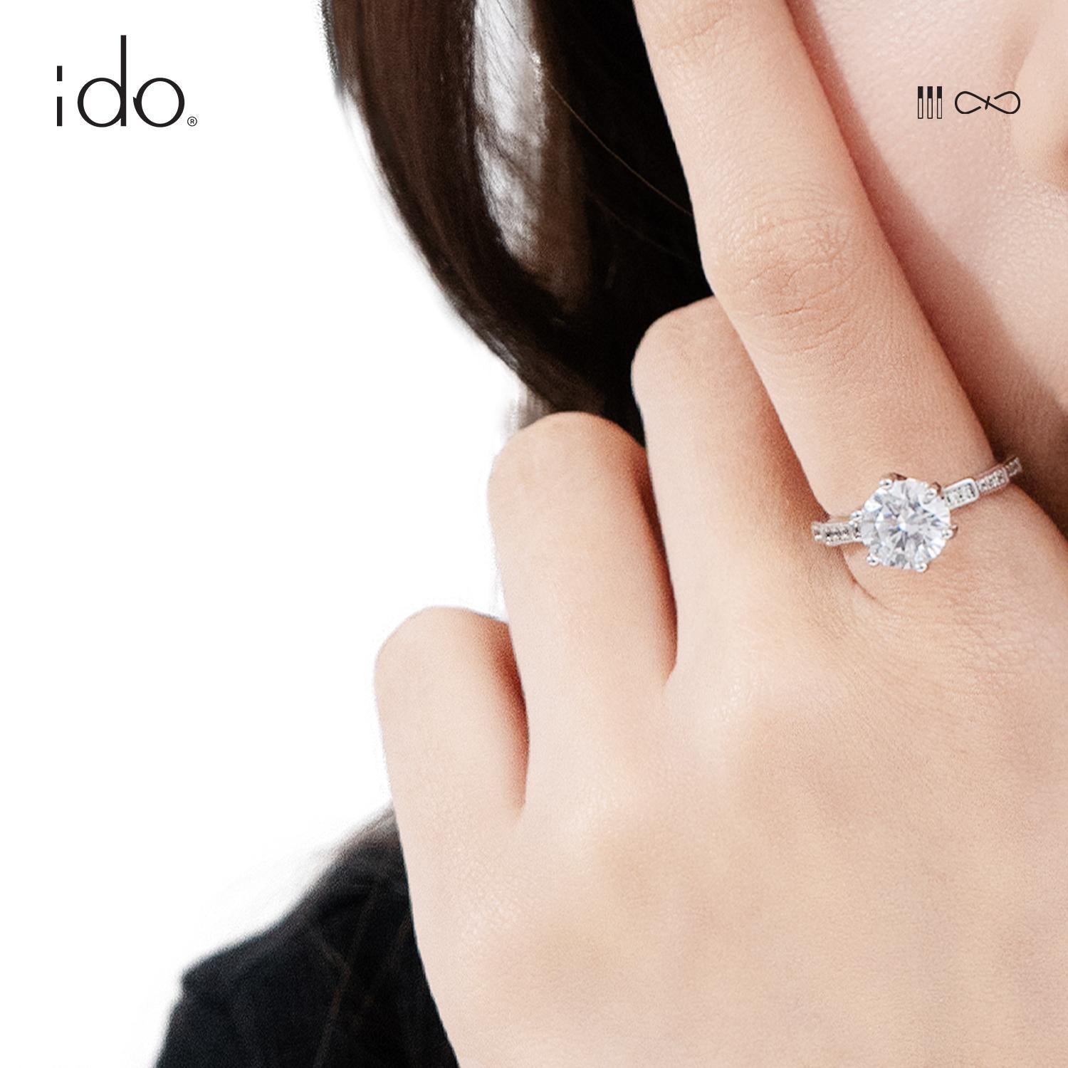 Dream Ladder Ring - R27 Silver 925 Moissanite