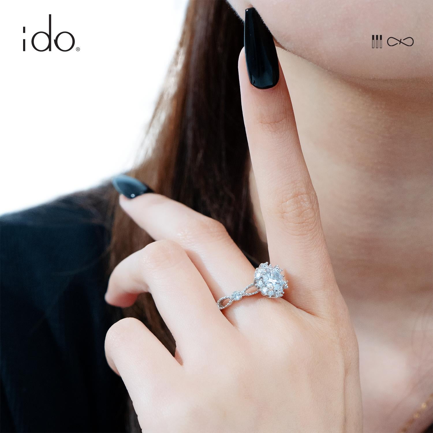 Sakura Ring - R38 Silver 925 Moissanite