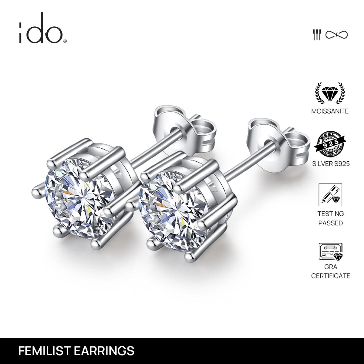 Femilist Earing - E02 Silver 925 Moissanite