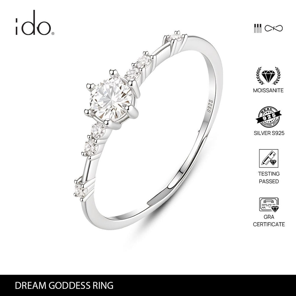 Dream Goddess Ring - R87 Silver 925 Moissanite